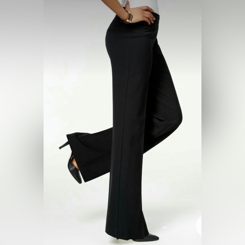 BCBG Max Azria black tuxedo wide leg pants